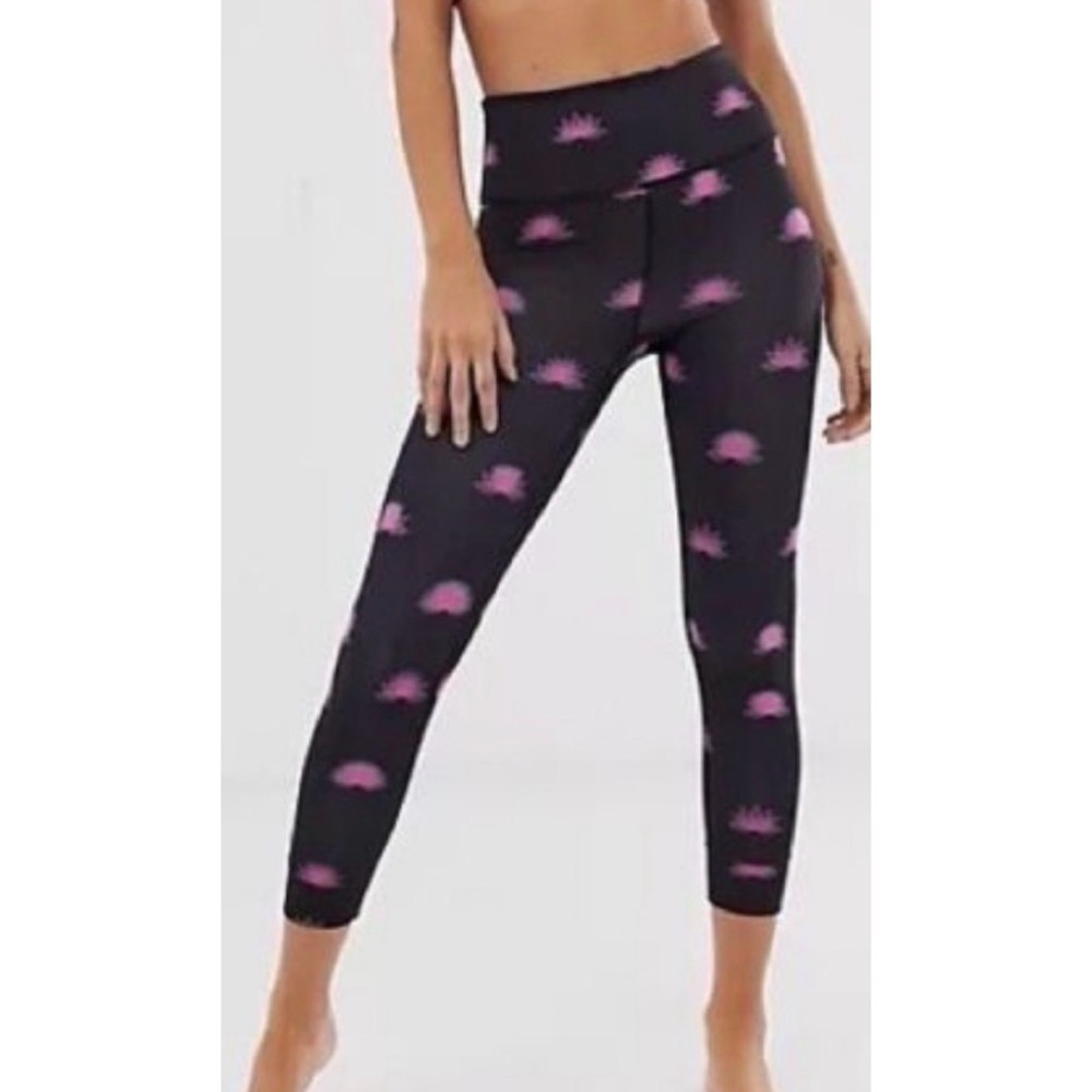 Free People Movement High Rise Lotus Leggings Black